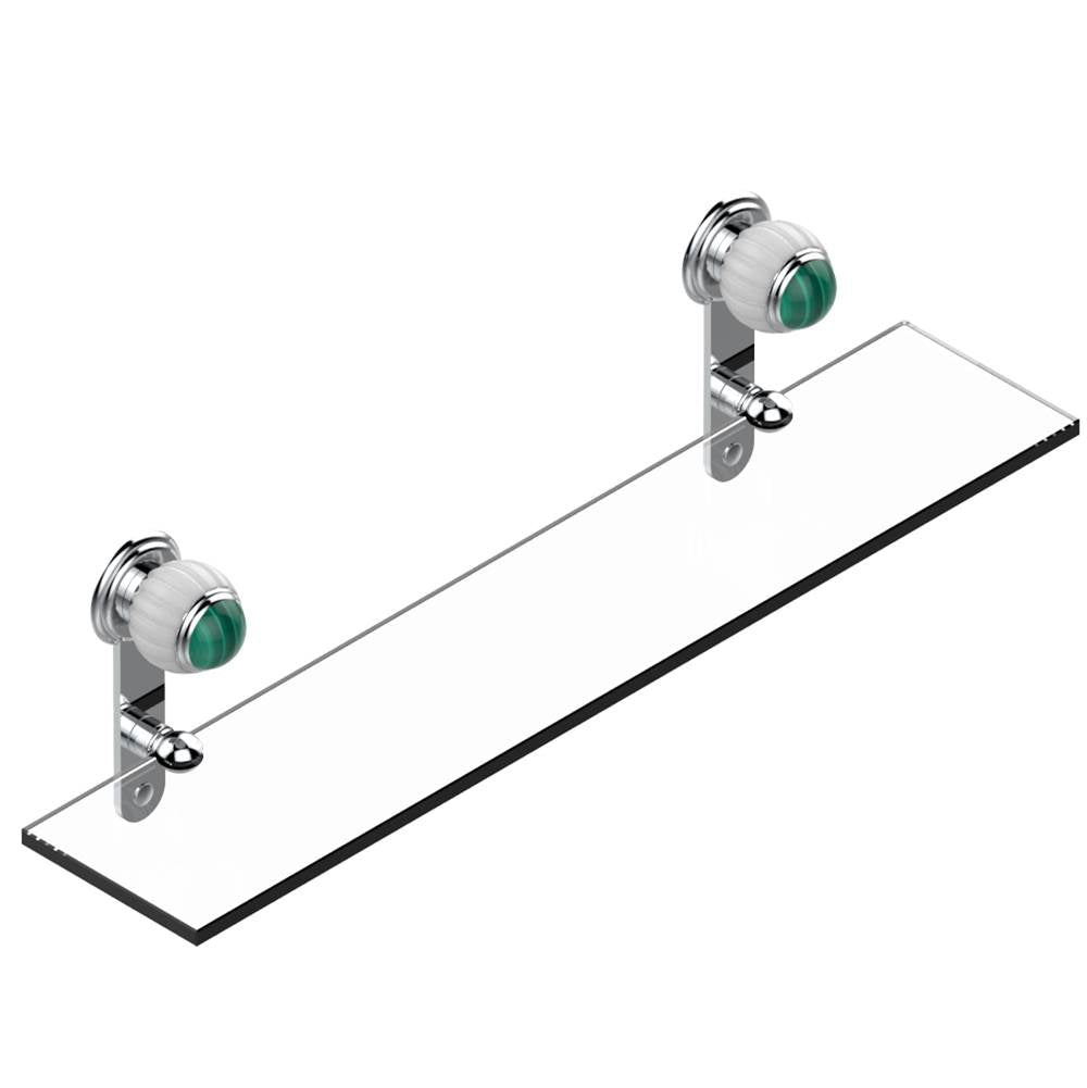 THG - Glass shelf with brackets - Matt Umber PVD