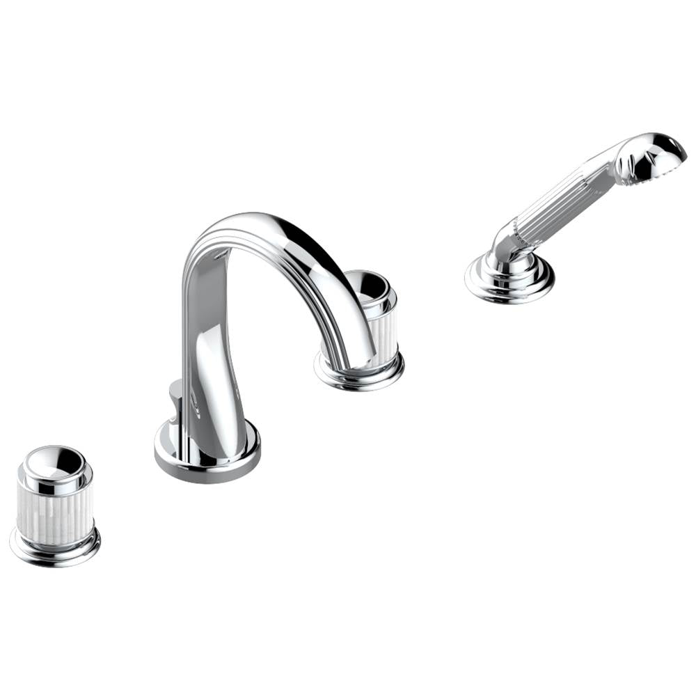 THG - Roman tub set with divertor spout and handshower, 3/4'' valves - Matt Umber PVD