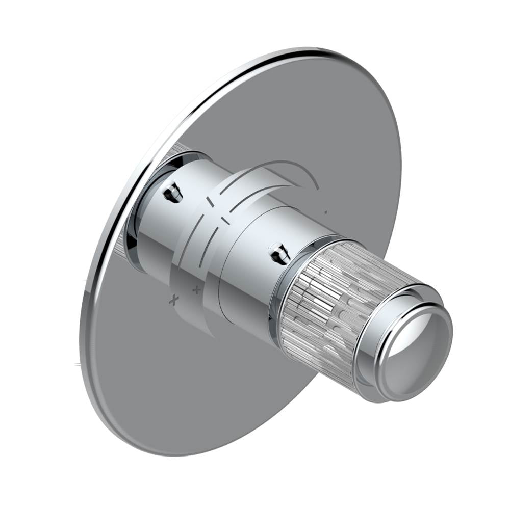 THG - Trim for THG thermostatic valve, rough part supplied with fixing box ref. 5 200AE/US - Round plate model - Matt Umber PVD
