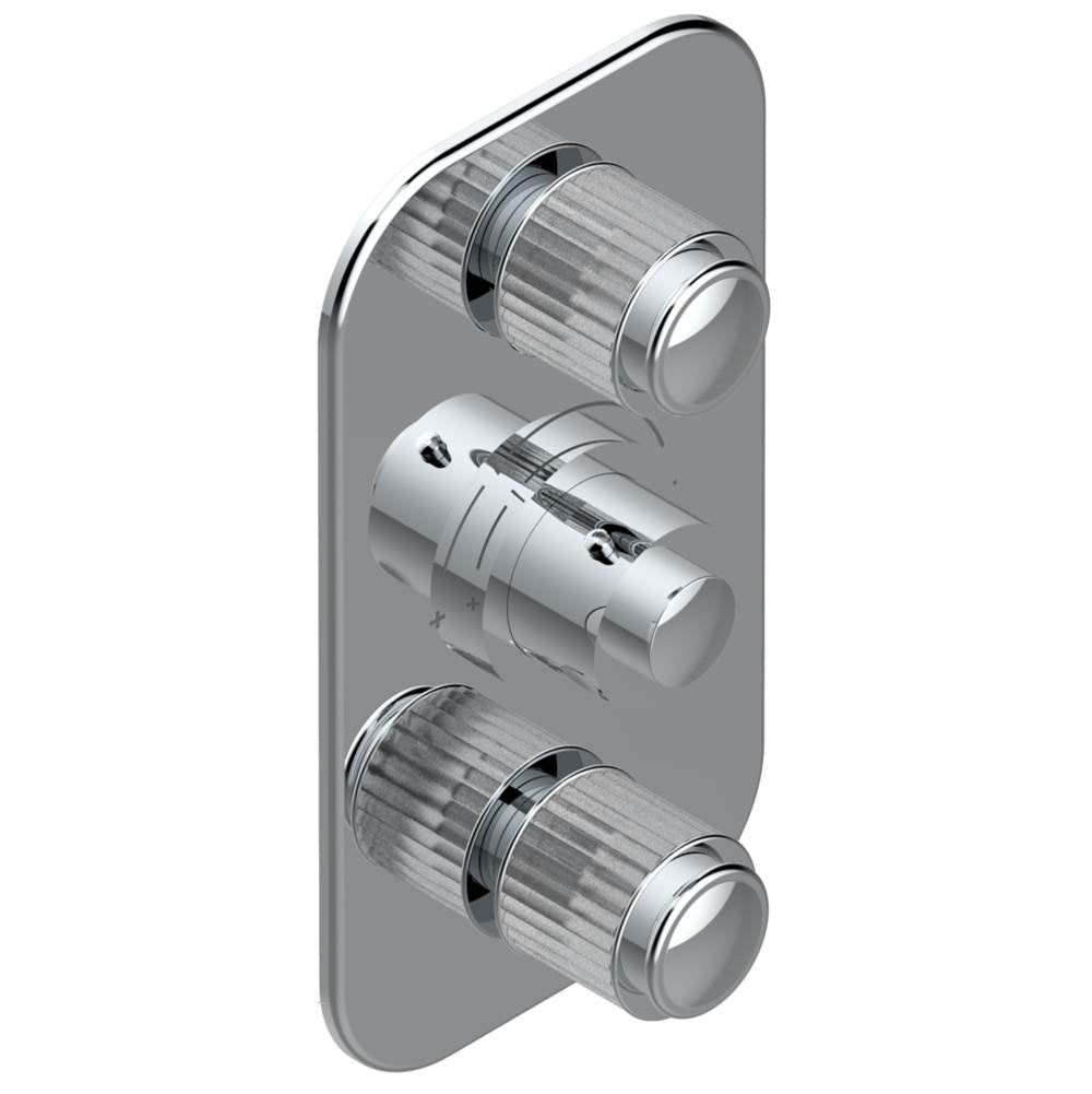 THG - Trim for THG thermostatic valve 2 volume controls, rough part supplied with fixing box ref. 5 400AE/US - Matt Umber PVD