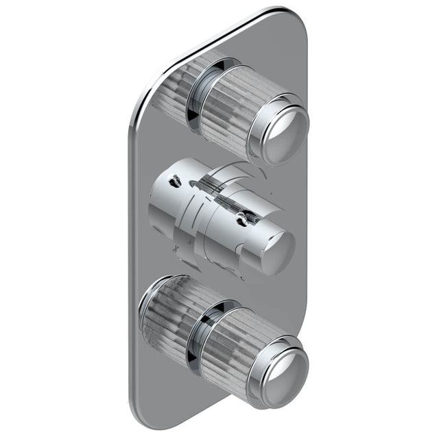 THG - Trim for THG thermostatic valve 2 volume controls, rough part supplied with fixing box ref. 5 400AE/US - Matt Umber PVD