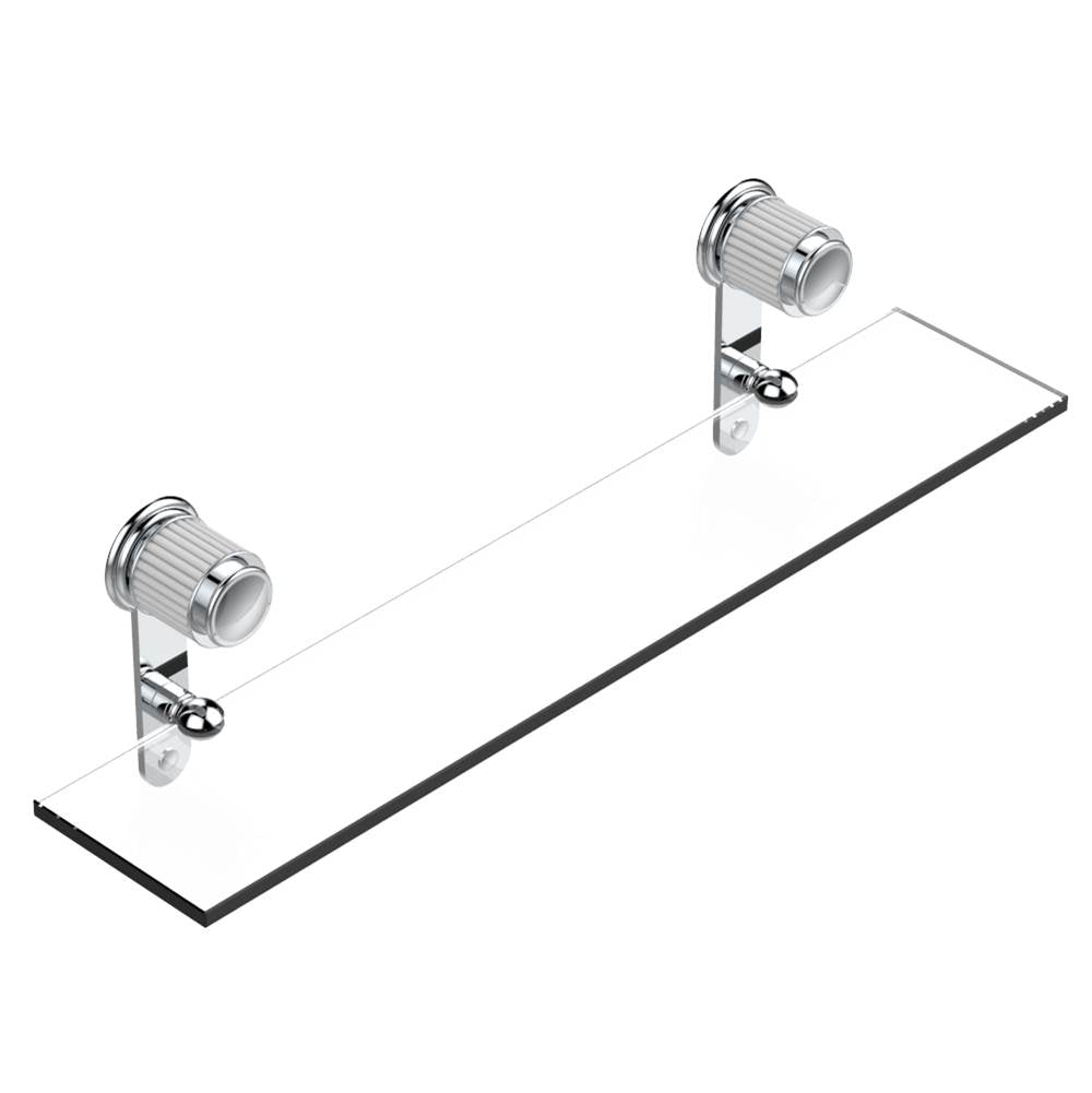 THG - Glass shelf with brackets - Matt Umber PVD