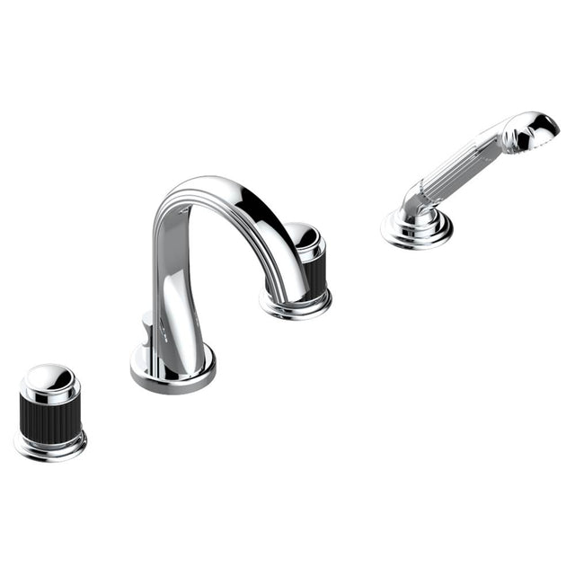 THG - Roman tub set with divertor spout and handshower, 3/4'' valves - Matt Umber PVD