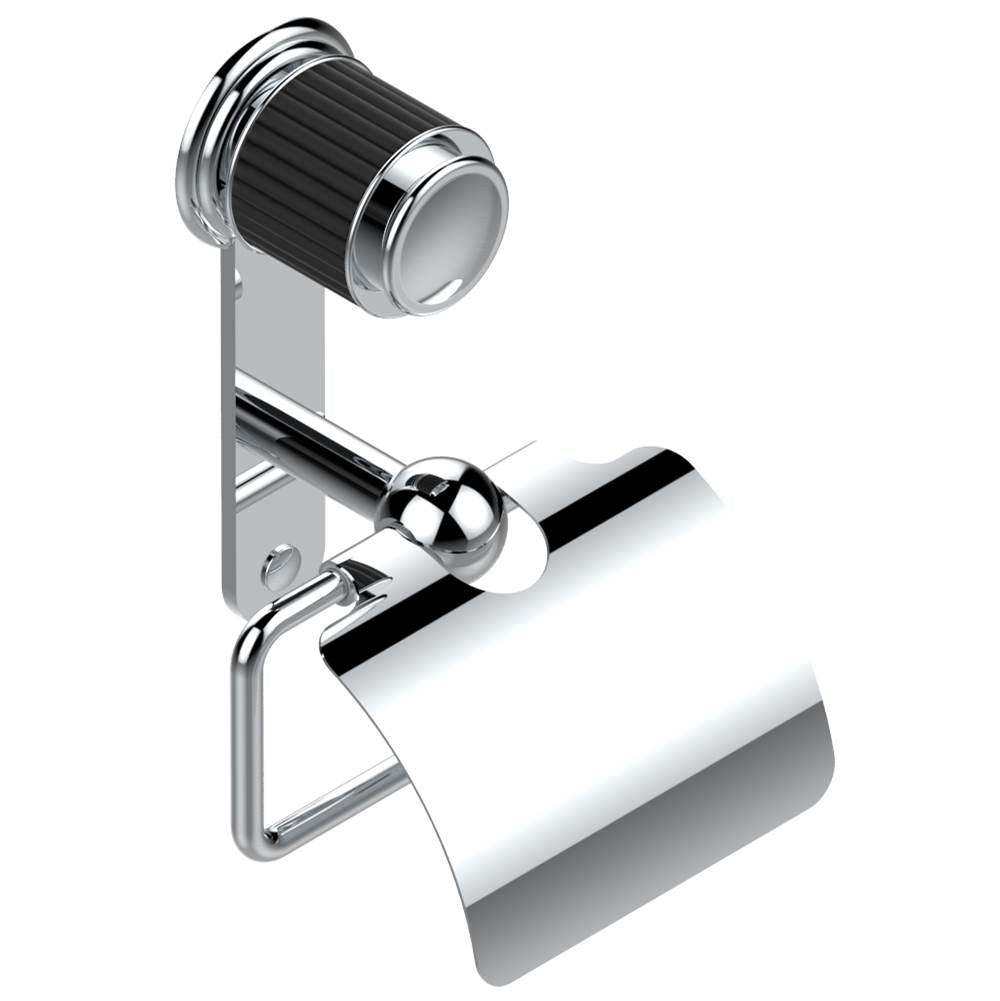 THG - Toilet paper holder, single mount with cover - Matt Umber PVD