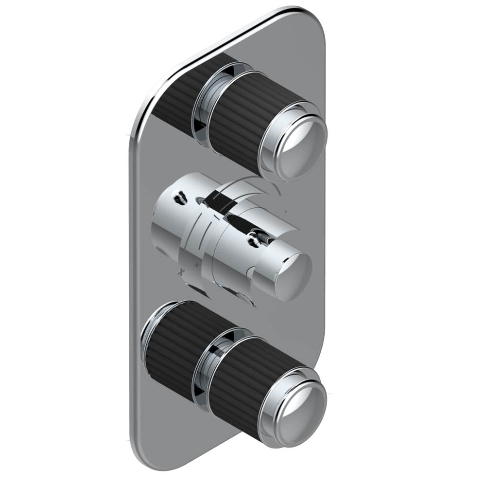 THG - Trim for THG thermostatic valve 2 volume controls, rough part supplied with fixing box ref. 5 400AE/US - Matt Umber PVD
