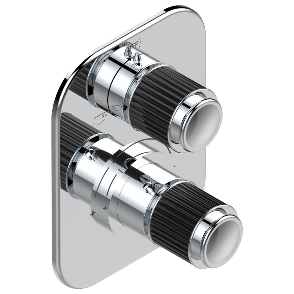 THG - Trim for thg thermostat with 2-way diverter, rough part supplied with fixing box ref. 5 500AE/US - Matt Umber PVD