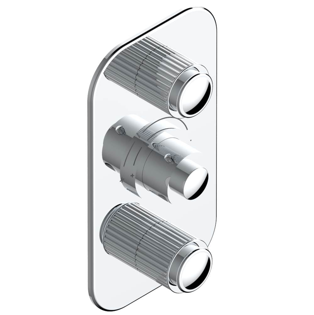 THG - Trim for THG thermostatic valve 2 volume controls, rough part supplied with fixing box ref. 5 400AE/US - Matt Umber PVD