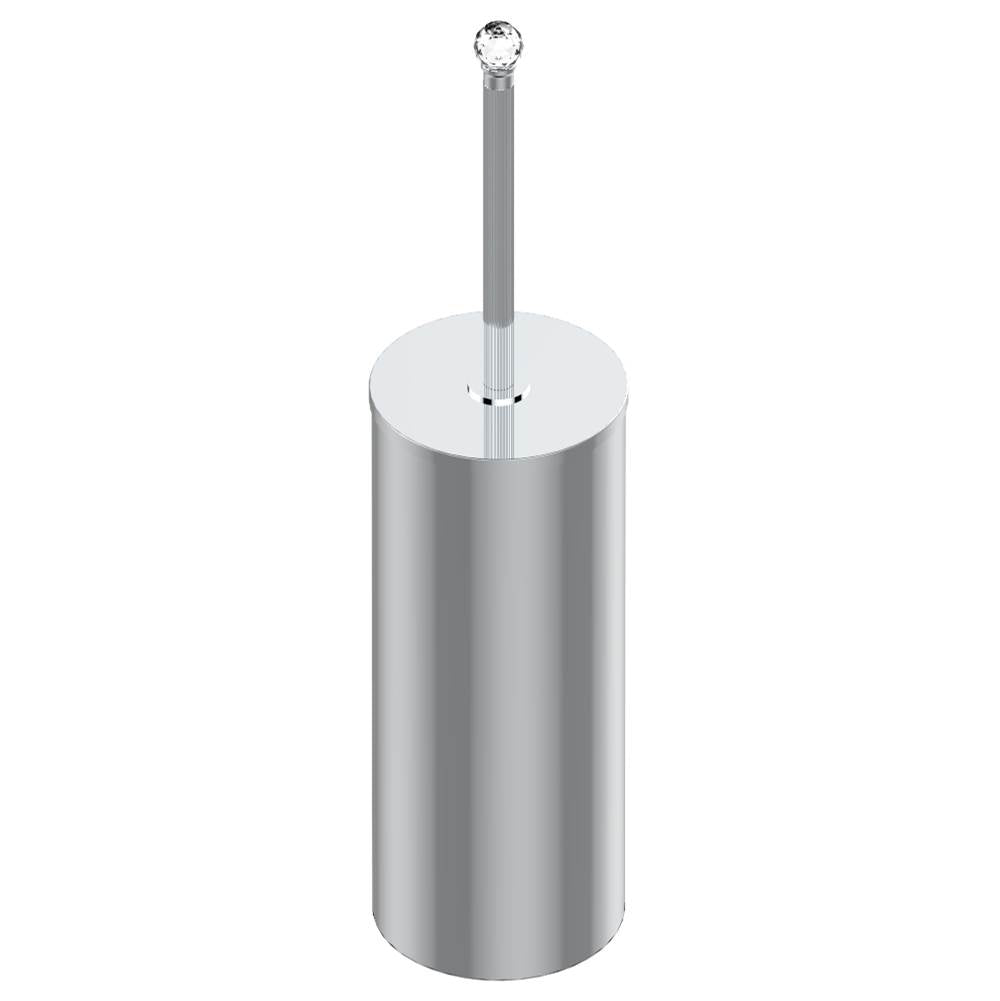 THG - Metal toilet brush holder with brush with cover floor mounted - Matt Umber PVD