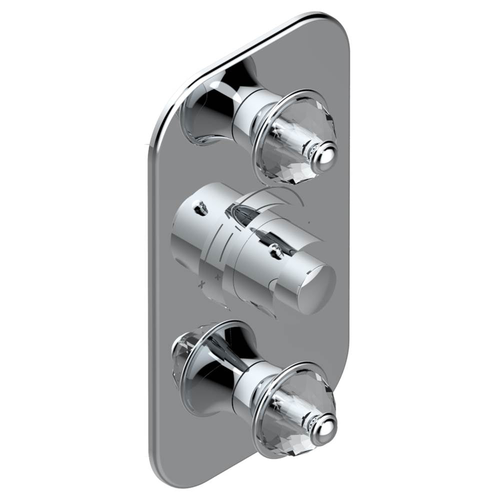 THG - Trim for THG thermostatic valve 2 volume controls, rough part supplied with fixing box ref. 5 400AE/US - Matt Umber PVD
