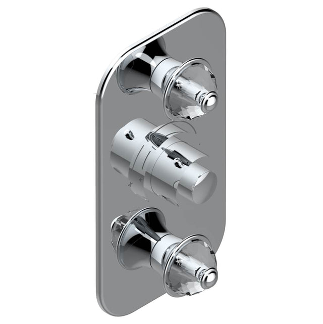 THG - Trim for THG thermostatic valve 2 volume controls, rough part supplied with fixing box ref. 5 400AE/US - Matt Umber PVD