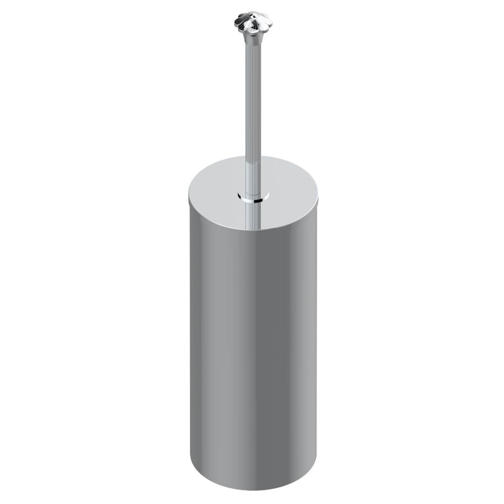 THG - Metal toilet brush holder with brush with cover floor mounted - Matt Umber PVD
