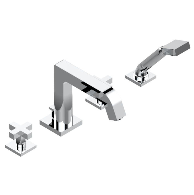THG - Roman tub set with divertor spout and handshower, 3/4'' valves - Matt Umber PVD