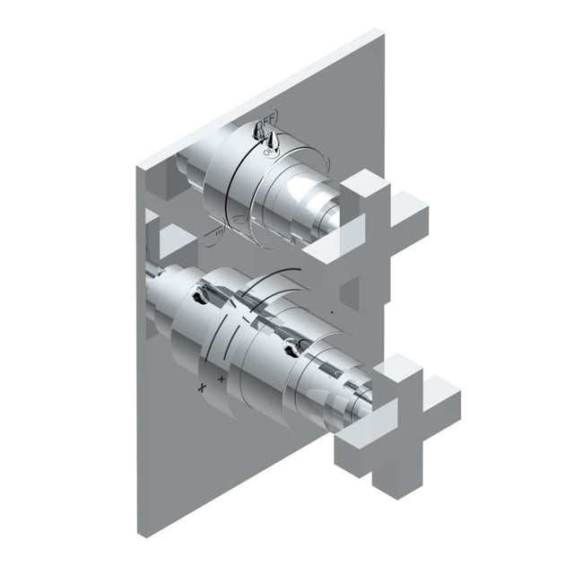 THG - Trim for thg thermostat with 2-way diverter, rough part supplied with fixing box ref. 5 500AE/US - Matt Umber PVD