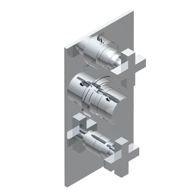 THG - Trim for thg thermostat with 2-way diverter and on/off control, rough part supplied with fixing box ref. .5 540AE/US - Matt Umber PVD