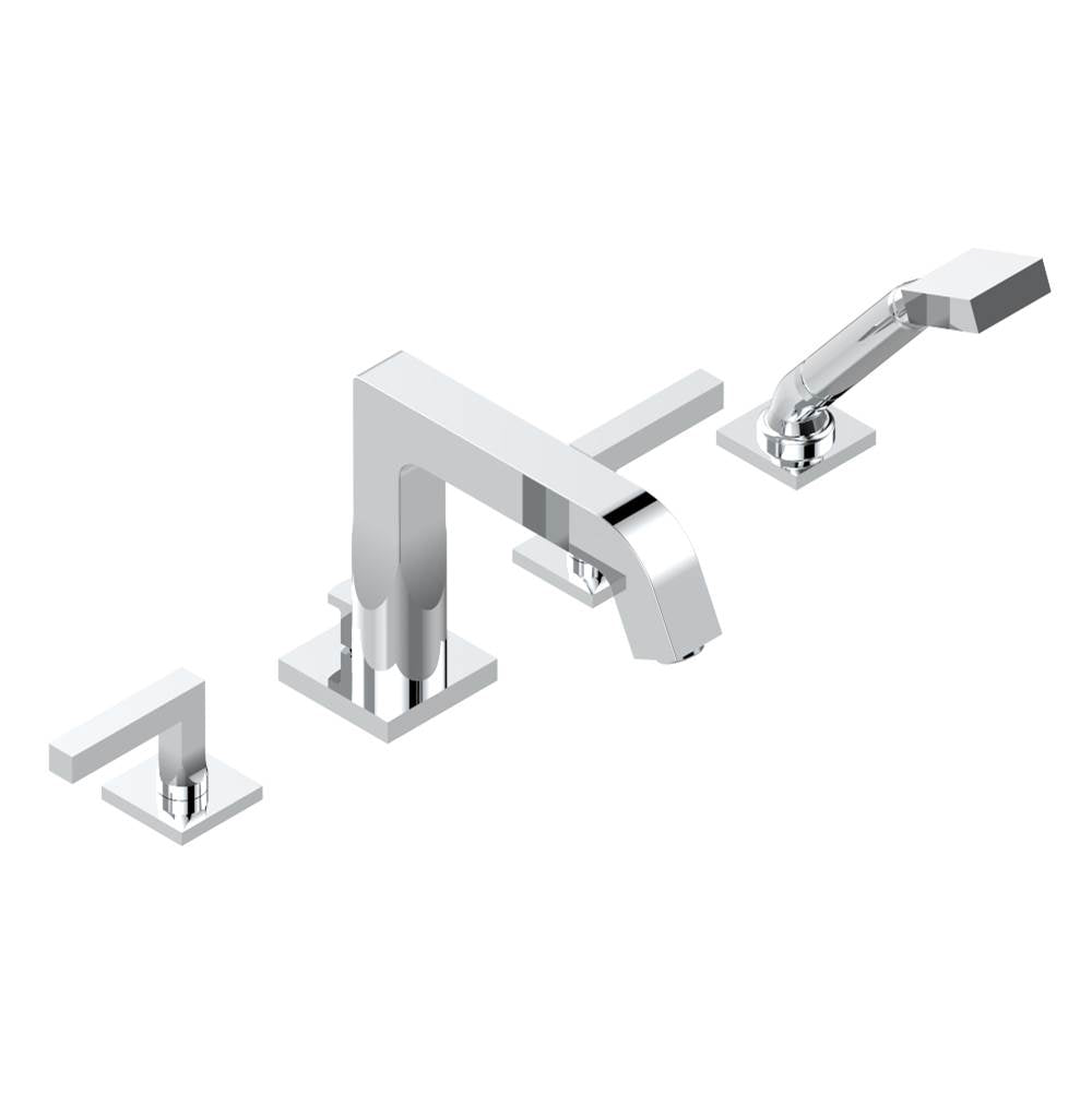 THG - Roman tub set with divertor spout and handshower, 3/4'' valves - Matt Umber PVD