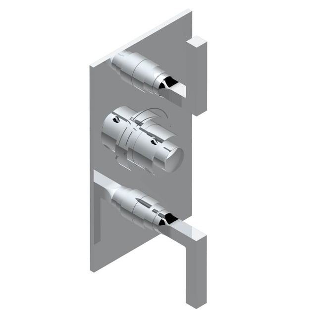 THG - Trim for THG thermostatic valve 2 volume controls, rough part supplied with fixing box ref. 5 400AE/US - Matt Umber PVD
