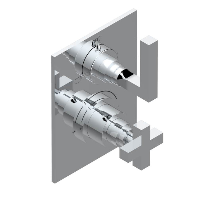 THG - Trim for thg thermostat with 2-way diverter, rough part supplied with fixing box ref. 5 500AE/US - Matt Umber PVD