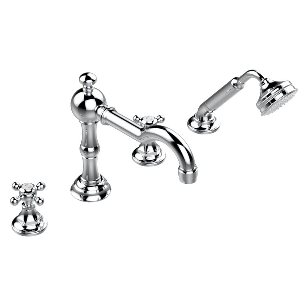 THG - Roman tub set with divertor spout and handshower, 3/4'' valves - Matt Umber PVD