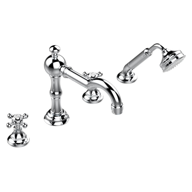 THG - Roman tub set with divertor spout and handshower, 3/4'' valves - Matt Umber PVD