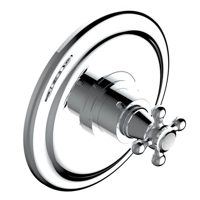 THG - Trim for THG thermostatic valve, rough part supplied with fixing box ref. 5 200AE/US - Round plate model - Matt Umber PVD