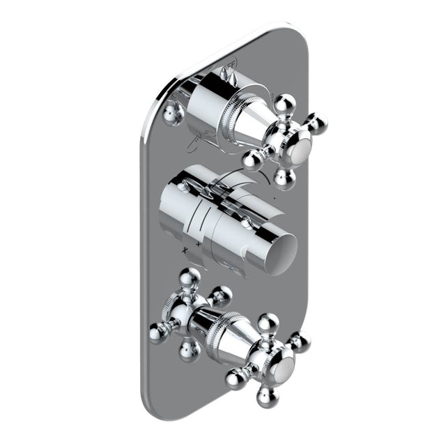THG - Trim for thg thermostat with 2-way diverter and on/off control, rough part supplied with fixing box ref. .5 540AE/US - Matt Umber PVD