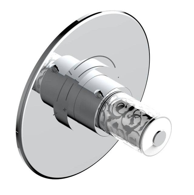 THG - Trim for THG thermostatic valve, rough part supplied with fixing box ref. 5 200AE/US - Round plate model - Matt Umber PVD
