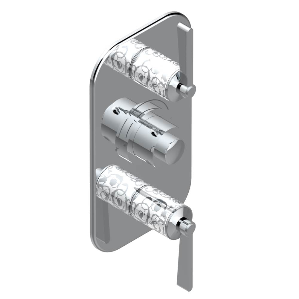 THG - Trim for THG thermostatic valve 2 volume controls, rough part supplied with fixing box ref. 5 400AE/US - Matt Umber PVD