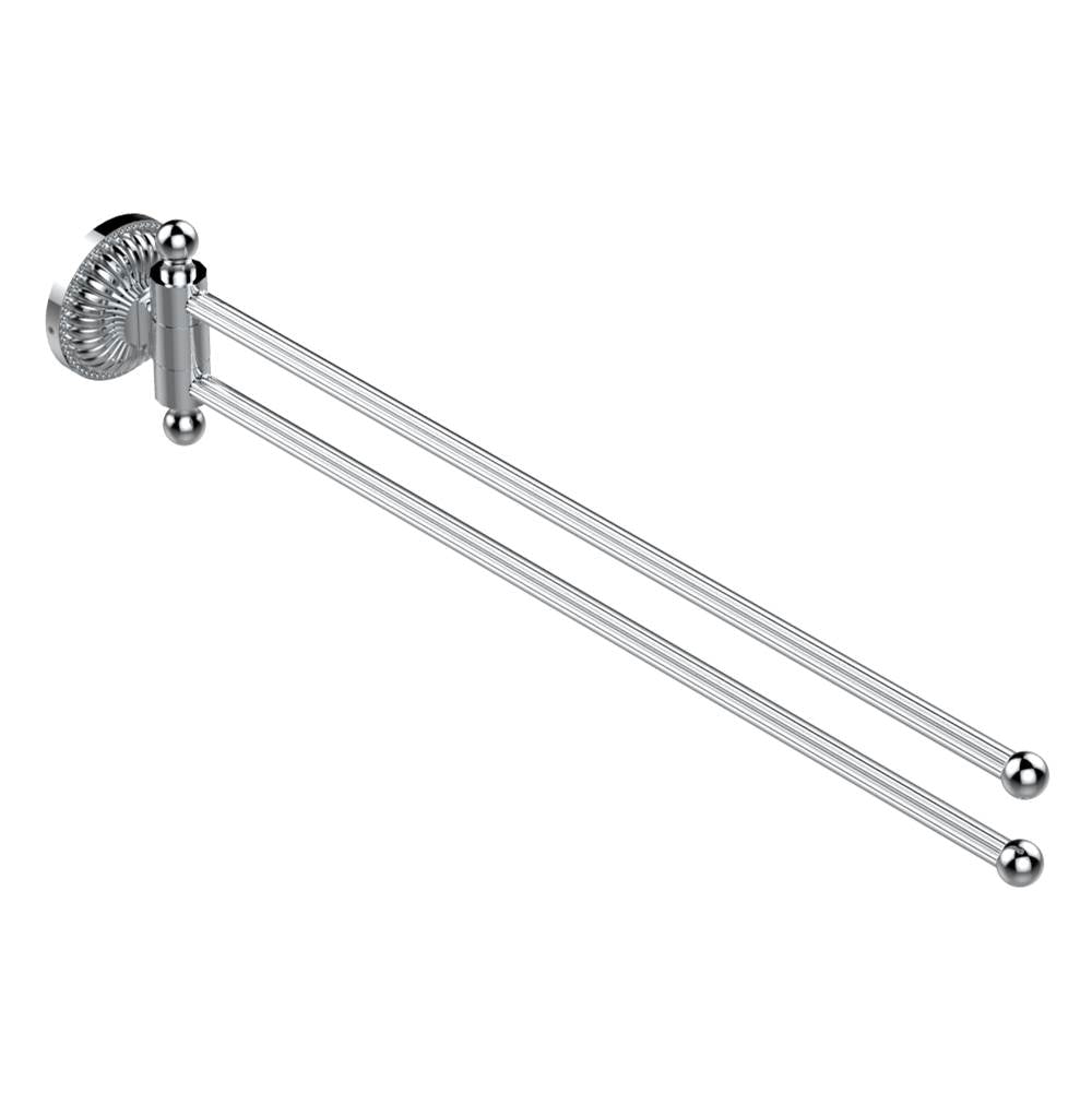 THG - TOWEL BAR 15 3/4'' LONG, DOUBLE SWIVEL - Matt Blush PVD