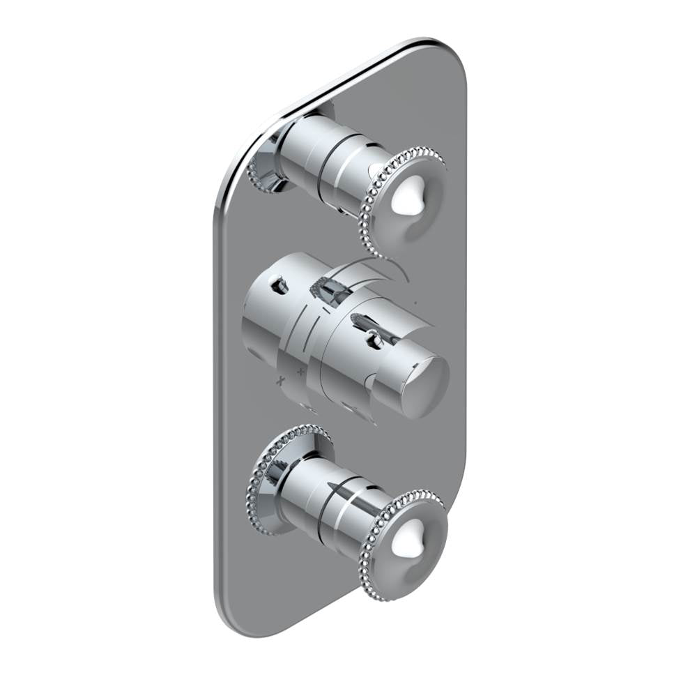 THG - Trim for THG thermostatic valve 2 volume controls, rough part supplied with fixing box ref. 5 400AE/US - Matt Umber PVD
