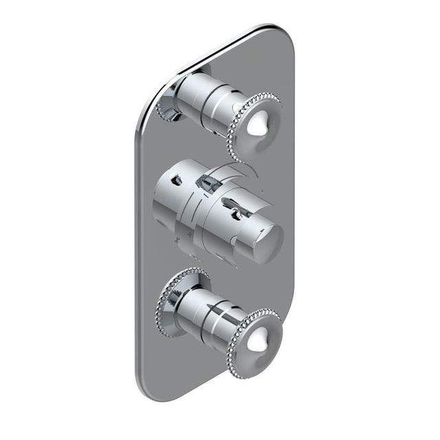 THG - Trim for THG thermostatic valve 2 volume controls, rough part supplied with fixing box ref. 5 400AE/US - Matt Umber PVD