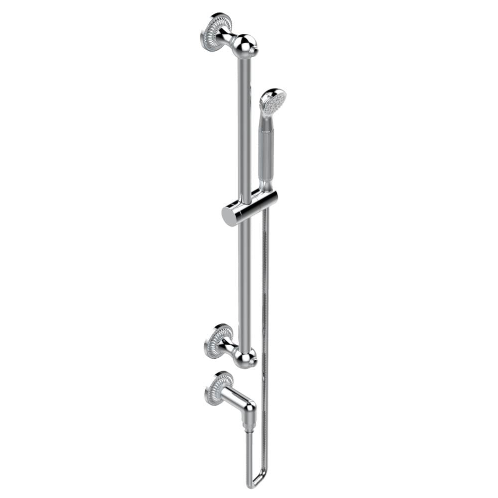 THG - Slide bar with handhsower and elbow - Matt Umber PVD