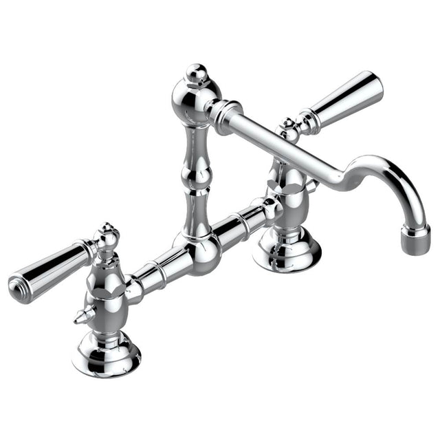 THG - Exposed lavatory or kitchen faucet 8'' ctc, 2-hole, less drain - Matt Umber PVD