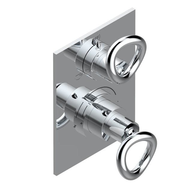 THG - Trim for thg thermostat with 2-way diverter, rough part supplied with fixing box ref. 5 500AE/US - Matt Umber PVD