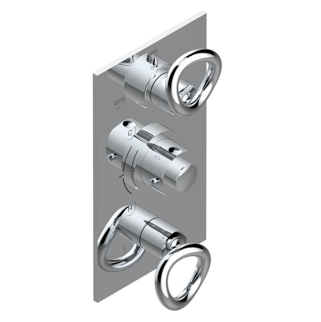 THG - Trim for thg thermostat with 2-way diverter and on/off control, rough part supplied with fixing box ref. .5 540AE/US - Matt Umber PVD