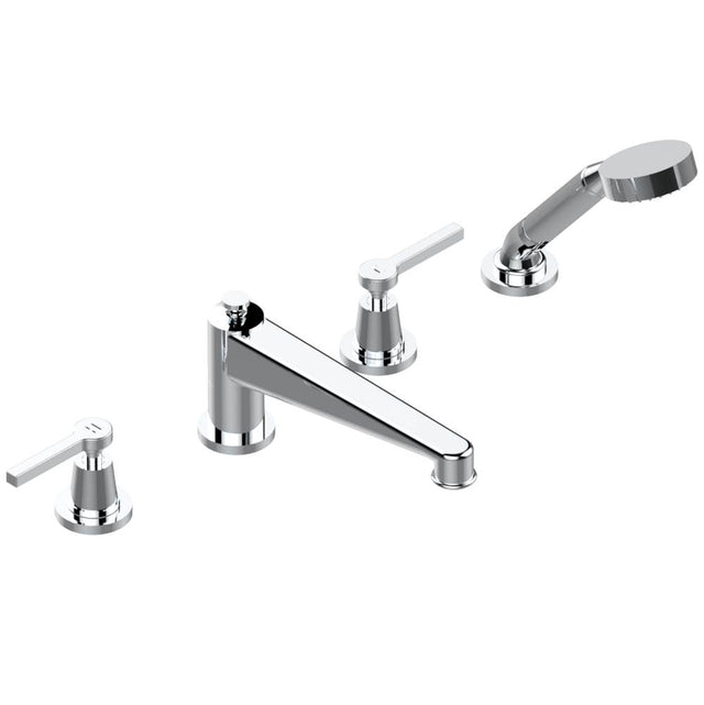 THG - Roman tub set with divertor spout and handshower, 3/4'' valves - Matt Umber PVD