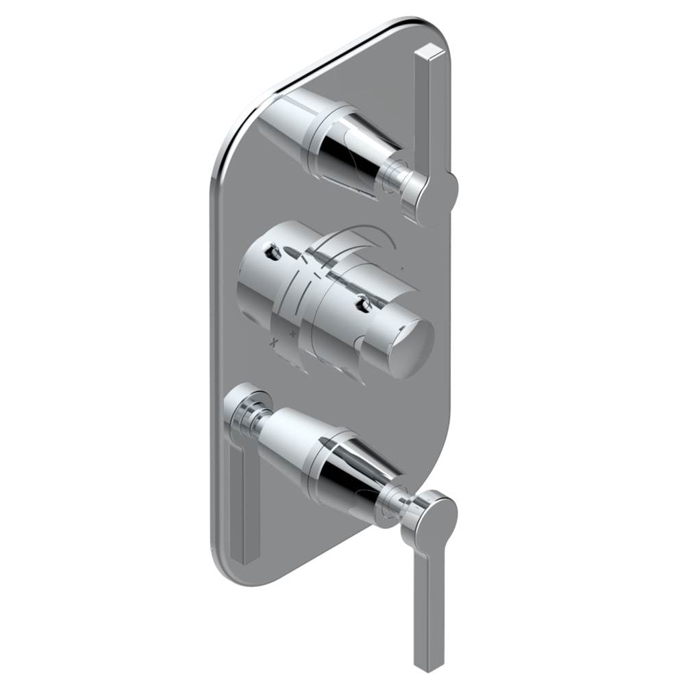 THG - Trim for THG thermostatic valve 2 volume controls, rough part supplied with fixing box ref. 5 400AE/US - Matt Umber PVD