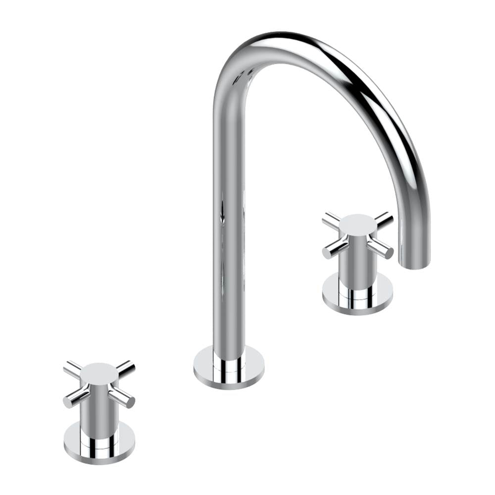 THG - Widespread lavatory set, high spout, with drain - Matt Umber PVD