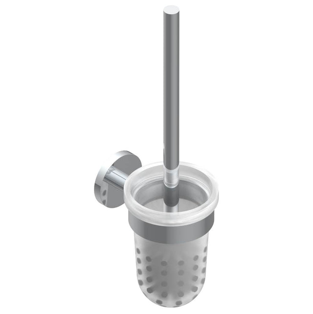 THG - WALL MOUNTED TOILET BRUSH W/ GLASS HOLDER - Matt Umber PVD
