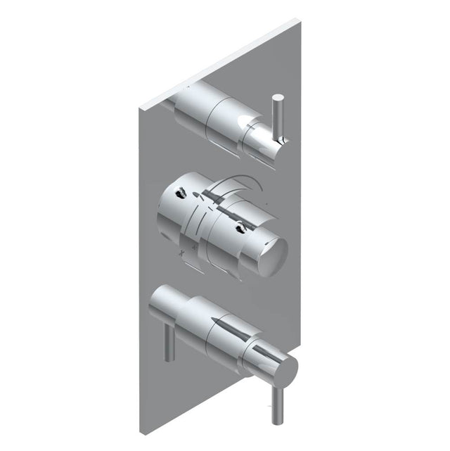 THG - Trim for THG thermostatic valve 2 volume controls, rough part supplied with fixing box ref. 5 400AE/US - Matt Umber PVD
