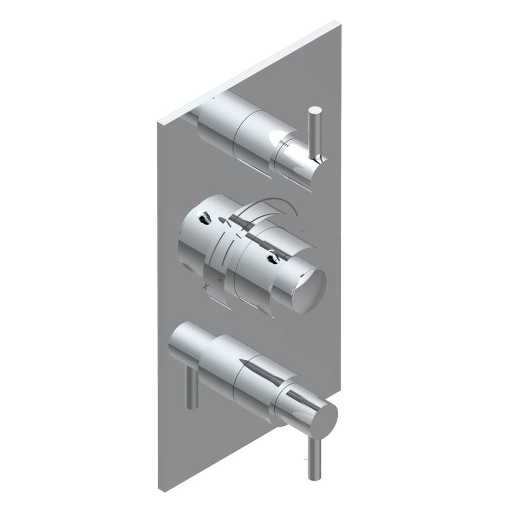 THG - Trim for THG thermostatic valve 2 volume controls, rough part supplied with fixing box ref. 5 400AE/US - Matt Umber PVD