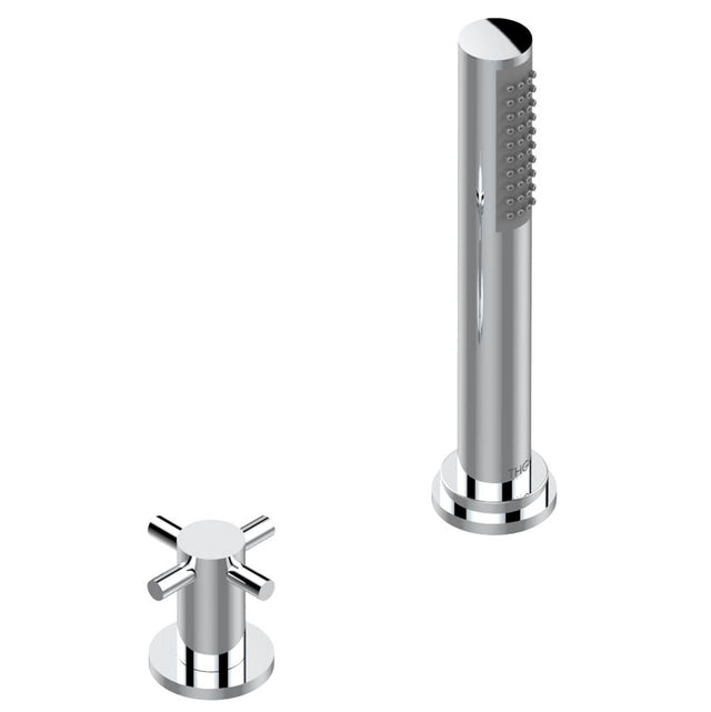 THG - Deck mounted mixer with handshower, progressive cartridge - Matt Umber PVD