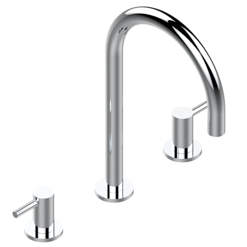 THG - Widespread lavatory set, high spout, with drain - Matt Umber PVD