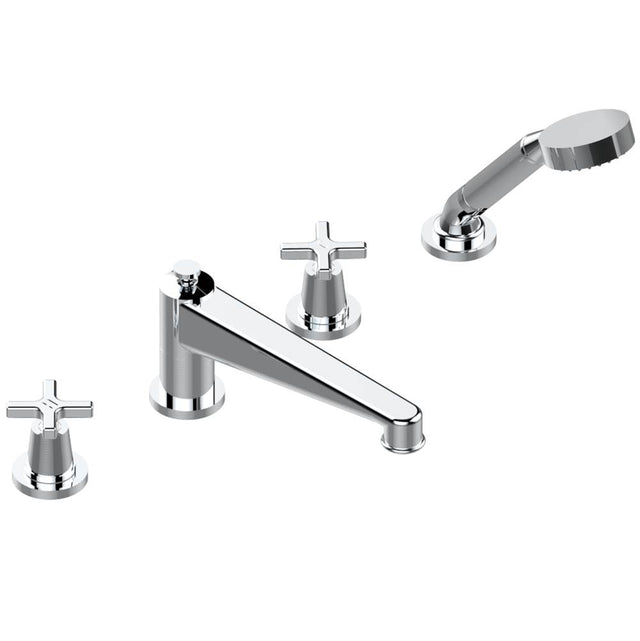 THG - Roman tub set with divertor spout and handshower, 3/4'' valves - Matt Umber PVD