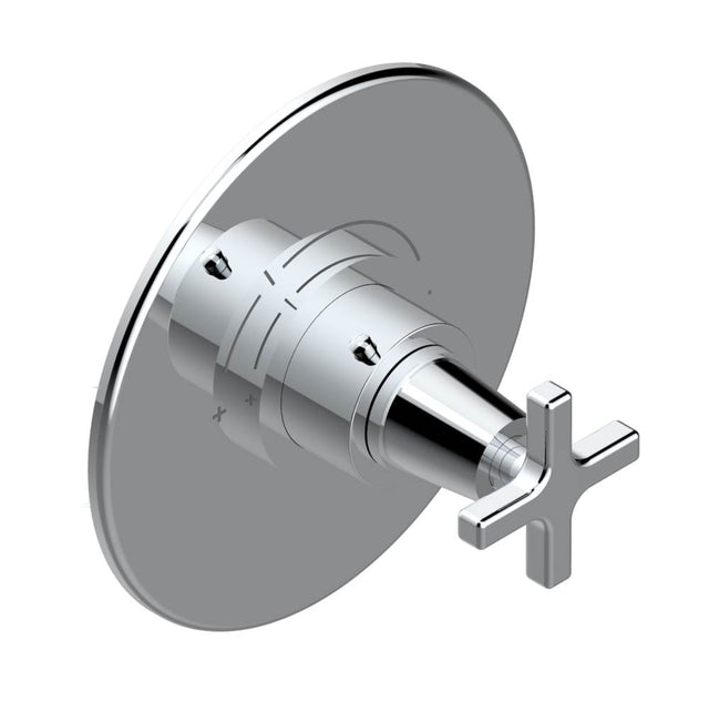 THG - Trim for THG thermostatic valve, rough part supplied with fixing box ref. 5 200AE/US - Round plate model - Matt Umber PVD