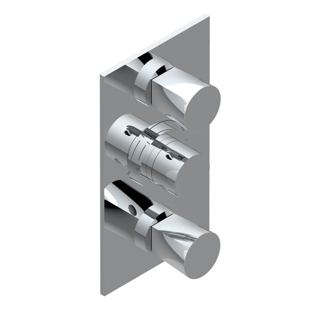 THG - Trim for THG thermostatic valve 2 volume controls, rough part supplied with fixing box ref. 5 400AE/US - Matt Umber PVD