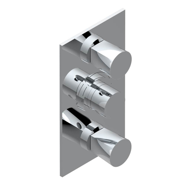 THG - Trim for THG thermostatic valve 2 volume controls, rough part supplied with fixing box ref. 5 400AE/US - Matt Umber PVD