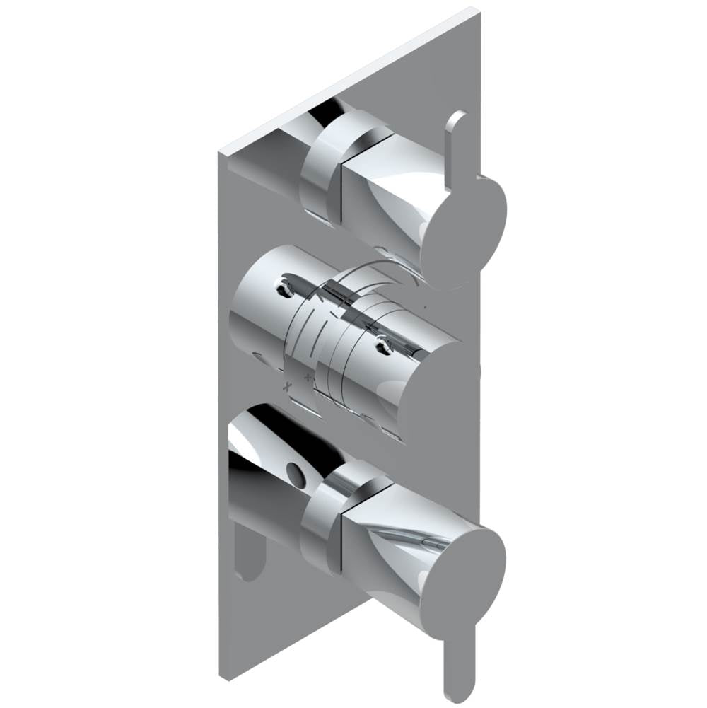 THG - Trim for THG thermostatic valve 2 volume controls, rough part supplied with fixing box ref. 5 400AE/US - Matt Umber PVD