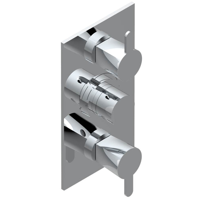 THG - Trim for THG thermostatic valve 2 volume controls, rough part supplied with fixing box ref. 5 400AE/US - Matt Umber PVD