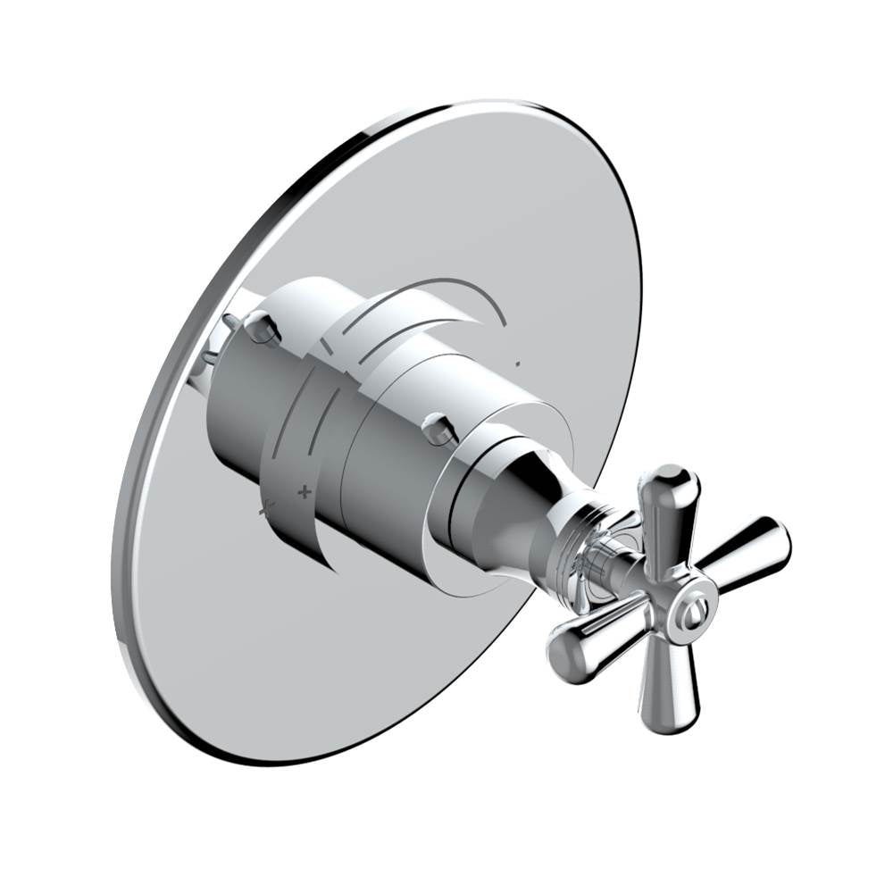 THG - Trim for THG thermostatic valve, rough part supplied with fixing box ref. 5 200AE/US - Round plate model - Matt Umber PVD