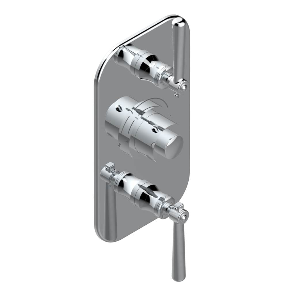 THG - Trim for THG thermostatic valve 2 volume controls, rough part supplied with fixing box ref. 5 400AE/US - Matt Umber PVD